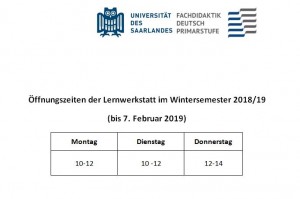 Öffnungszeiten LW Jan.Feb. 2019
