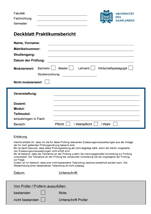 Deckblatt Praktikumsbericht