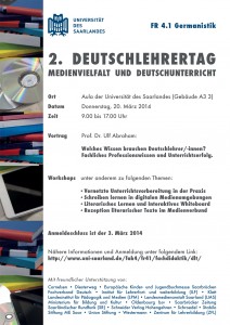 Ankündigung des Deutschlehrertags 2014